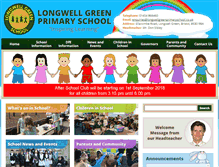 Tablet Screenshot of longwellgreenprimaryschool.co.uk